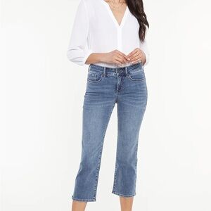NYDJ Marilyn Straight Crop Jeans In 14 Cool Embrace Denim Stretch